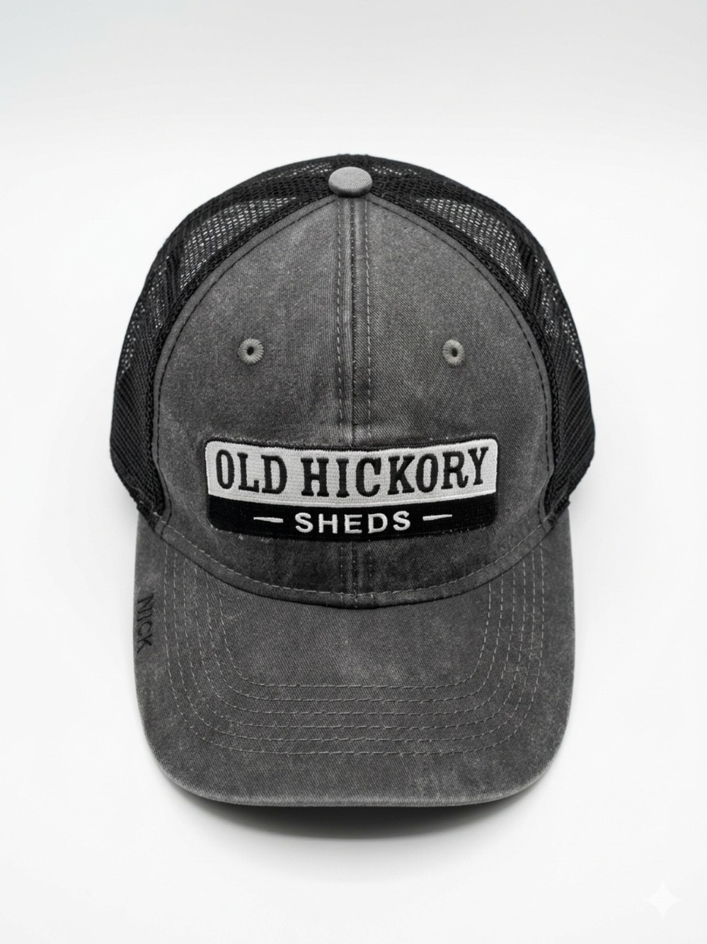 Old Hickory Sheds Trucker Hat Gray Black Mesh Snapback Cap Adjustable O/S